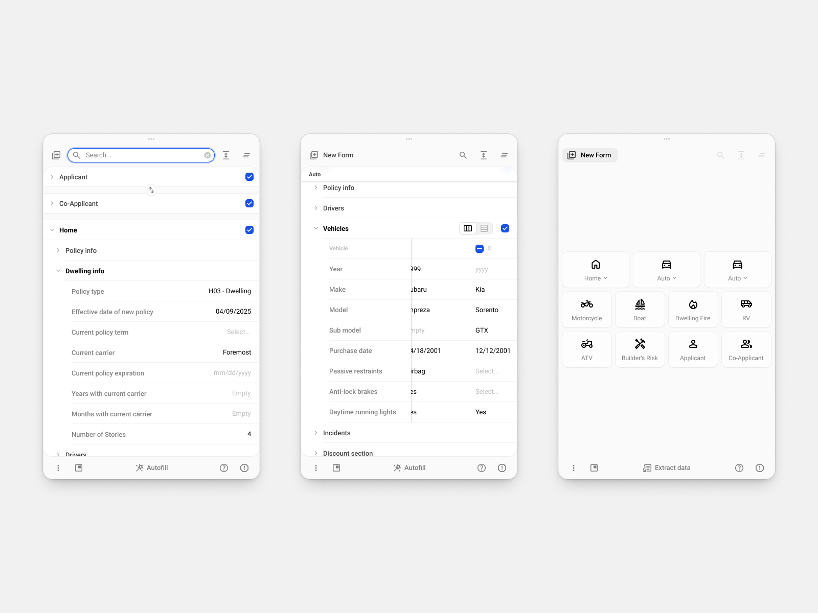 RapidQuote interface
