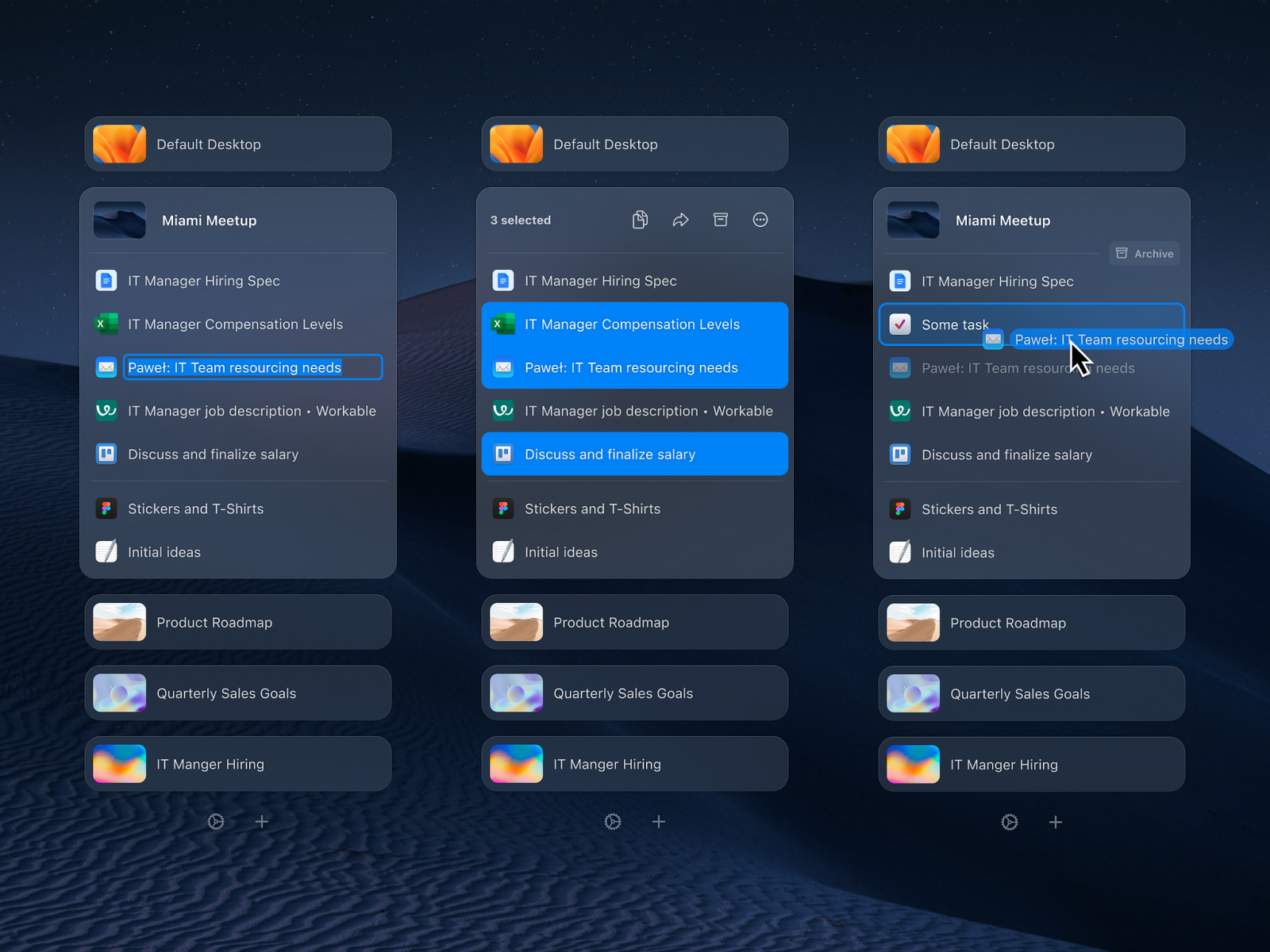 Reframe interface